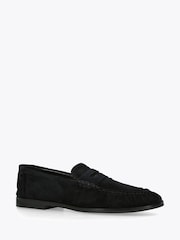 Steve Madden Black Muse Suede Loafer Shoes - Image 2 of 4