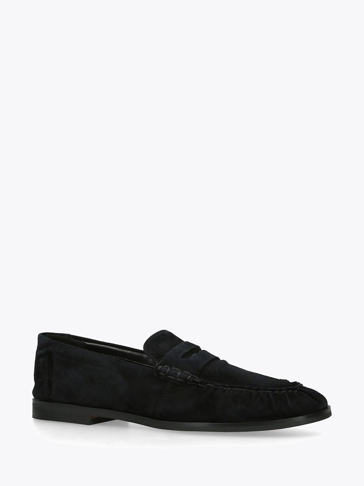 Steve Madden Black Muse Suede Loafer Shoes - Image 2 of 4
