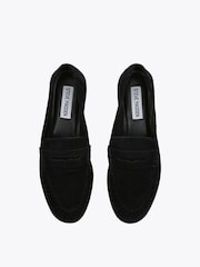 Steve Madden Black Muse Suede Loafer Shoes - Image 3 of 4
