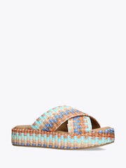 Steve Madden Blue/Natural Tulum Suede Sandals - Image 2 of 4