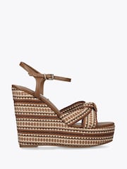 Steve Madden Brown Aztec  Wedge Sandals - Image 1 of 4