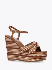 Steve Madden Brown Aztec  Wedge Sandals - Image 2 of 4