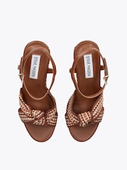 Steve Madden Brown Aztec  Wedge Sandals - Image 3 of 4