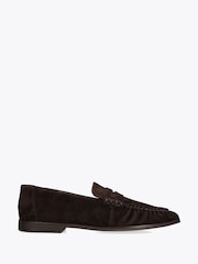 Steve Madden Brown Muse Suede Loafer Shoes - Image 1 of 4