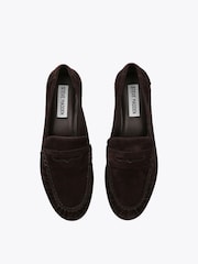 Steve Madden Brown Muse Suede Loafer Shoes - Image 3 of 4
