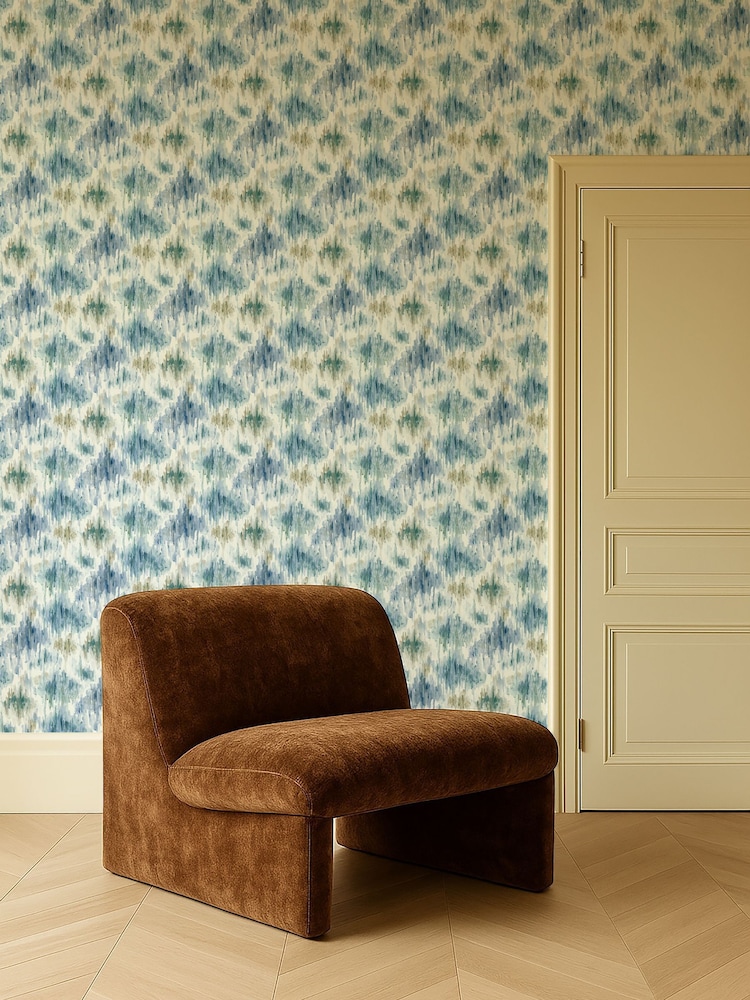 Clarke and Clarke Blue Elements Trueno A4 Wallpaper Sample - Image 2 of 6