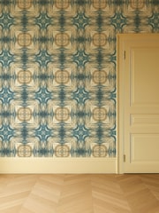 Clarke and Clarke Blue Elements Kalia A4 Wallpaper Sample - Image 4 of 6