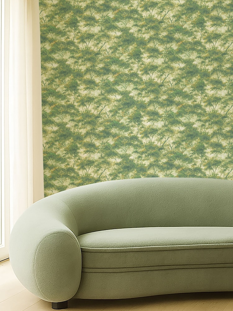 Clarke and Clarke Green Elements Boschetto A4 Wallpaper Sample - Image 4 of 4