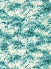 Clarke and Clarke Teal Blue Elements Boschetto A4 Wallpaper Sample - Image 1 of 4