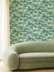 Clarke and Clarke Teal Blue Elements Boschetto A4 Wallpaper Sample - Image 4 of 4