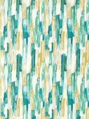 Clarke and Clarke Teal Blue Elements Cityscape A4 Wallpaper Sample - Image 1 of 6