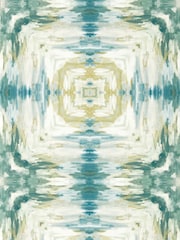 Clarke and Clarke Teal Blue Elements Kalia A4 Wallpaper Sample - Image 1 of 5