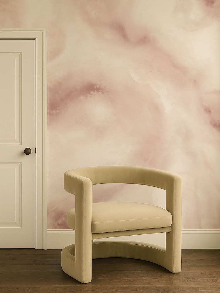 Clarke and Clarke Pink Elements Viento A4 Wallpaper Sample - Image 2 of 4