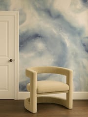 Clarke and Clarke Blue Elements Viento A4 Wallpaper Sample - Image 2 of 4