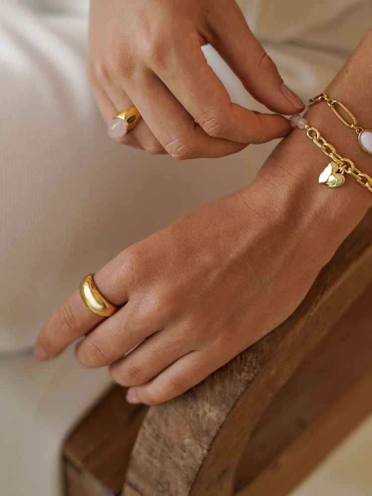 The Edit by Estella Bartlett Gold Tone Dome Statement Ring - Image 2 of 2 The Edit by Estella Bartlett Gold Tone Dome Statement Ring - Image 2 of 2