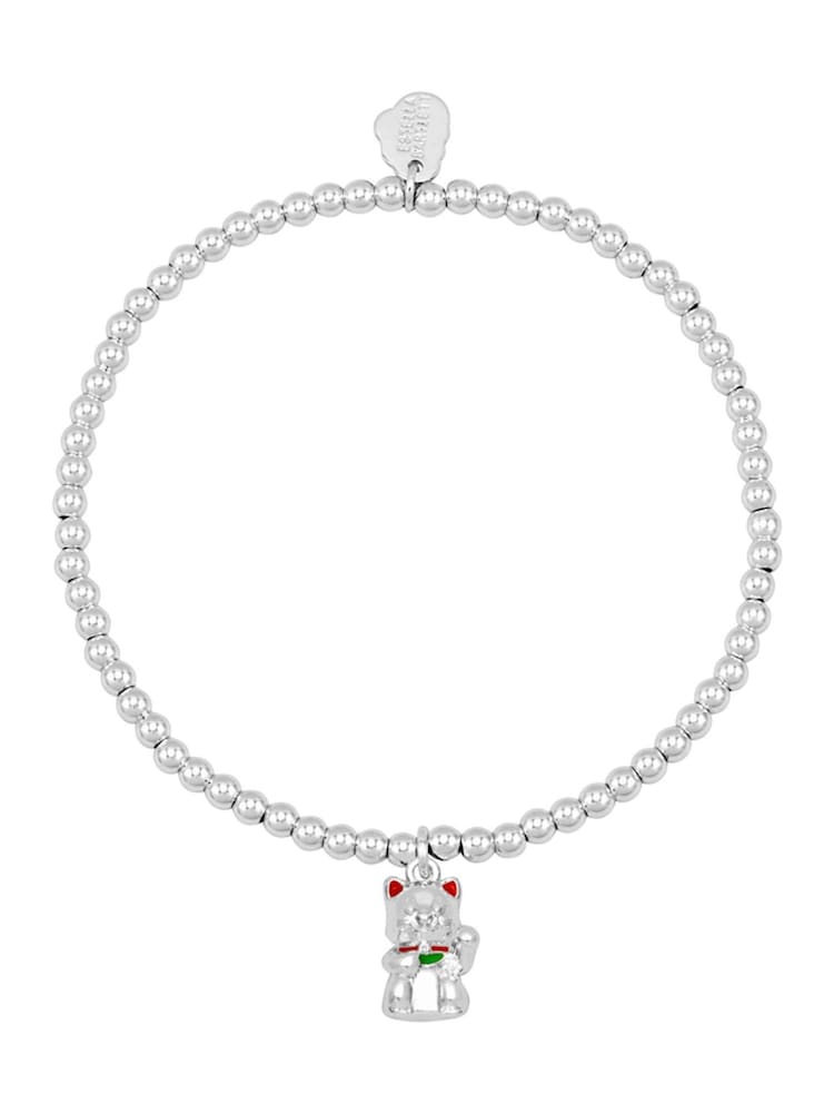 Estella Bartlett Silver Tone Silver Lucky Cat Sienna Bracelet - Image 1 of 3 Estella Bartlett Silver Tone Silver Lucky Cat Sienna Bracelet - Image 1 of 3