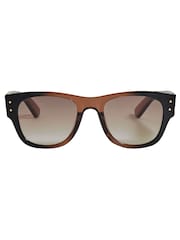 Estella Bartlett Black Transparent Brown Wayfarer Unisex Sunglasses - Image 2 of 3