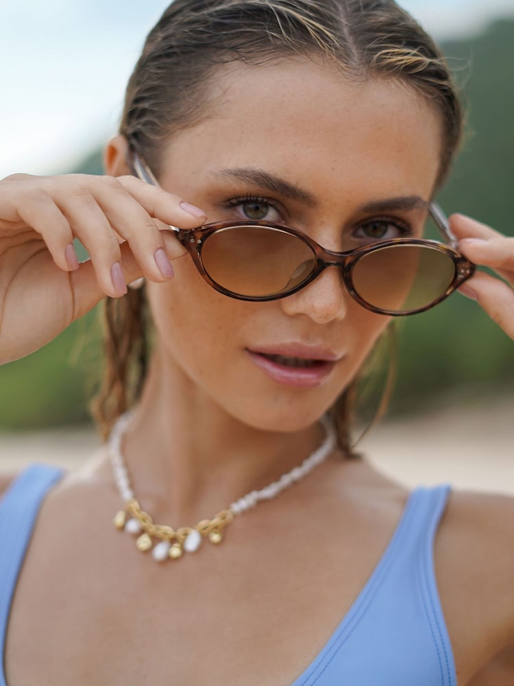 Estella Bartlett Brown Palma Oval Women’s Sunglasses - Image 1 of 3 Estella Bartlett Brown Palma Oval Women’s Sunglasses - Image 1 of 3