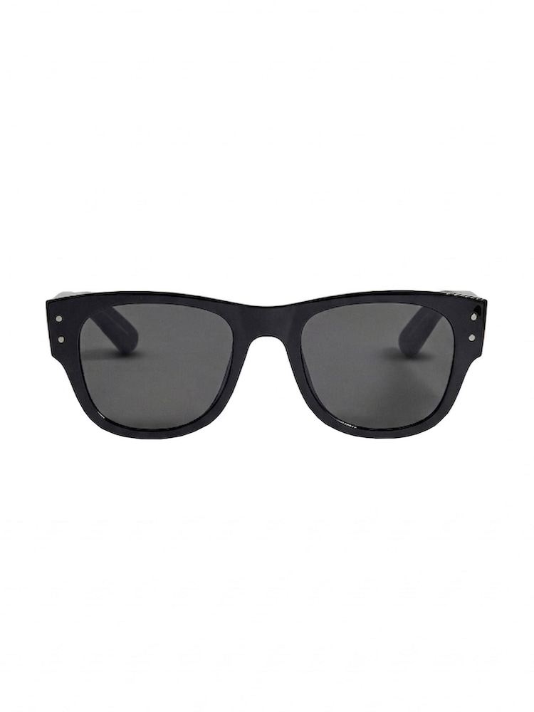 Estella Bartlett Black Black Wayfarer-Inspired Unisex Sunglasses - Image 2 of 3 Estella Bartlett Black Black Wayfarer-Inspired Unisex Sunglasses - Image 2 of 3