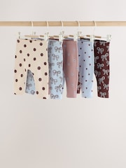 Chocolate Brown Bow - Leggings im 5er-Pack (0 M.–2 J.) - Bild 1 von 11
