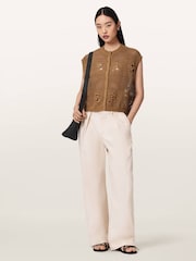 AllSaints Brown Kyra Waistcoat - Image 2 of 7
