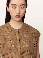 AllSaints Brown Kyra Waistcoat - Image 3 of 7