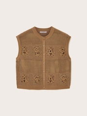 AllSaints Brown Kyra Waistcoat - Image 7 of 7
