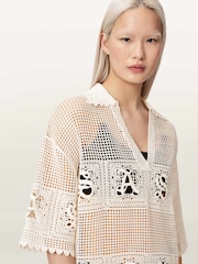 AllSaints White Kyra Mini Dress - Image 3 of 6