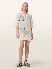 AllSaints White Kyra Mini Dress - Image 5 of 6