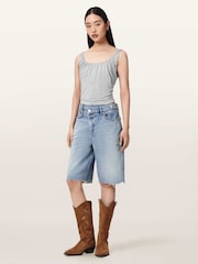 AllSaints Grey Celena Top - Image 2 of 7
