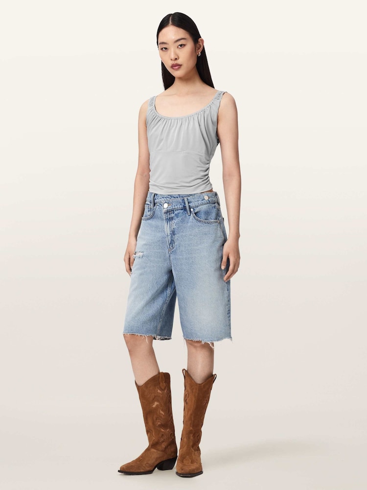 AllSaints Grey Celena Top - Image 2 of 7
