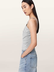 AllSaints Grey Celena Top - Image 4 of 7