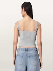 AllSaints Grey Celena Top - Image 5 of 7