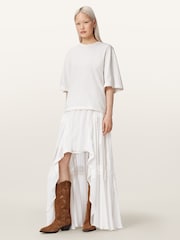 AllSaints White Paloma Amelie T-Shirt - Image 6 of 7