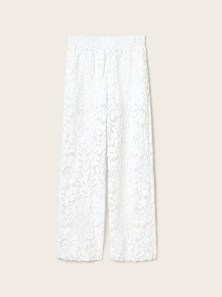 AllSaints White Amelie Lace Trousers - Image 7 of 7 AllSaints White Amelie Lace Trousers - Image 7 of 7