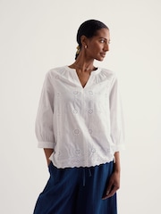 Seasalt Cornwall White Grace Top - Image 1 of 5