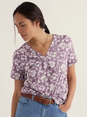 Seasalt Cornwall Purple Barnoon Top - Image 1 of 5