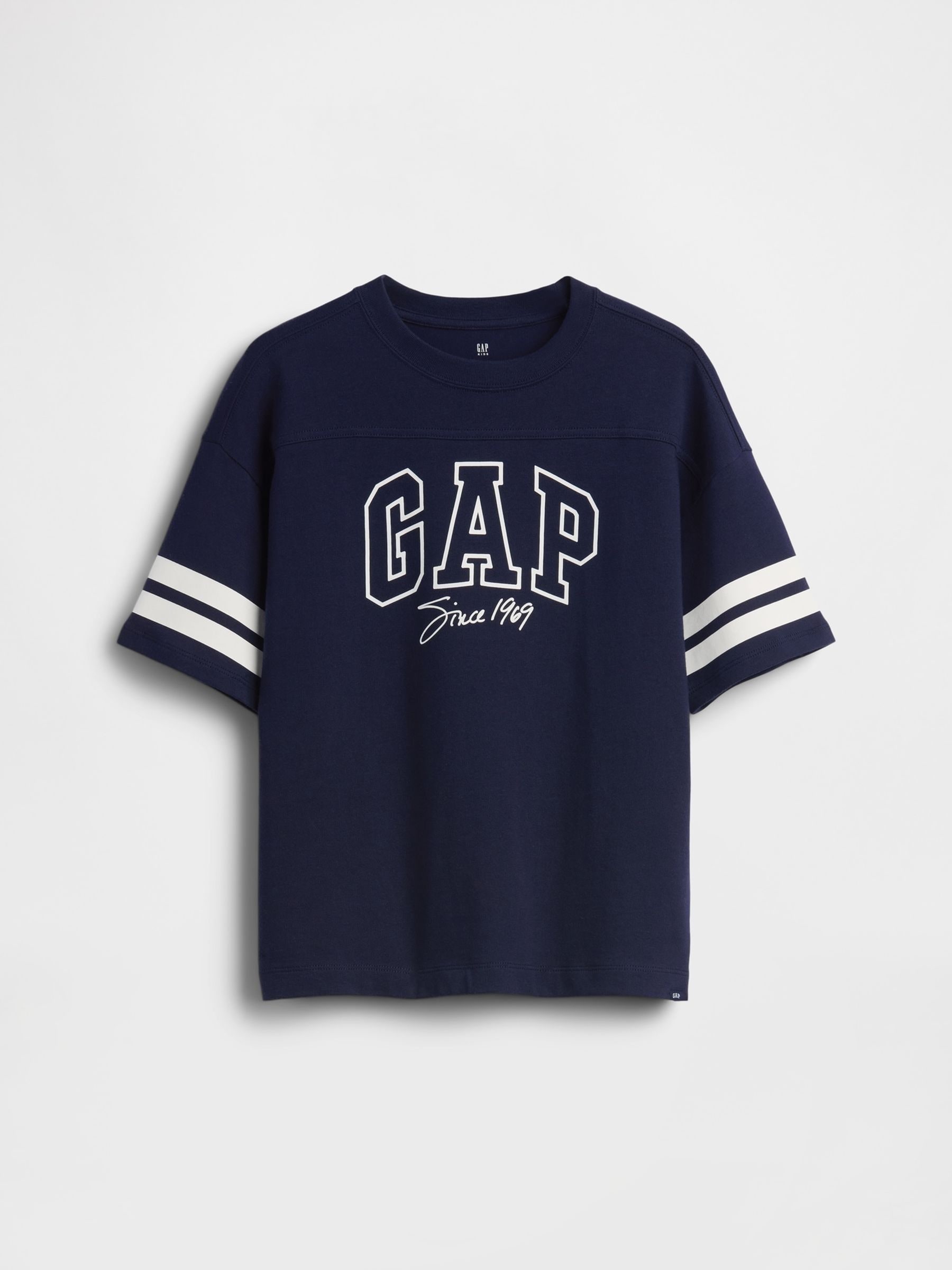 Buy Gap Navy Oversized Logo Seam Short Sleeve T-Shirt (4-13yrs