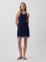 Gap Navy Crochet Mini Sleeveless Dress - Image 1 of 4