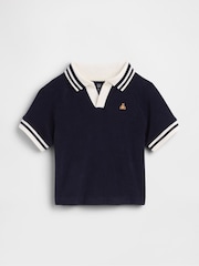Gap Navy Towel Terry Polo Shirt (6mths-5yrs) - Image 1 of 2