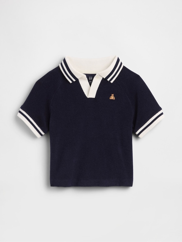 Gap Navy Towel Terry Polo Shirt (6mths-5yrs) - Image 1 of 2 Gap Navy Towel Terry Polo Shirt (6mths-5yrs) - Image 1 of 2