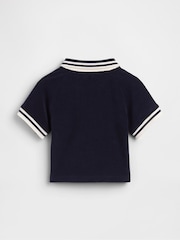 Gap Navy Towel Terry Polo Shirt (6mths-5yrs) - Image 2 of 2