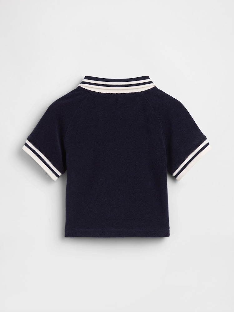 Gap Navy Towel Terry Polo Shirt (6mths-5yrs) - Image 2 of 2 Gap Navy Towel Terry Polo Shirt (6mths-5yrs) - Image 2 of 2