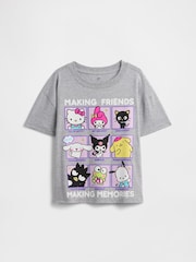Gap Grey Hello Kitty Oversized Graphic Short Sleeve T-Shirt (4-13yrs) - Image 1 of 2