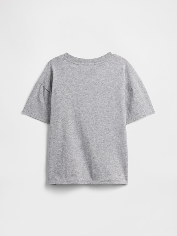 Gap Grey Hello Kitty Oversized Graphic Short Sleeve T-Shirt (4-13yrs) - Image 2 of 2 Gap Grey Hello Kitty Oversized Graphic Short Sleeve T-Shirt (4-13yrs) - Image 2 of 2