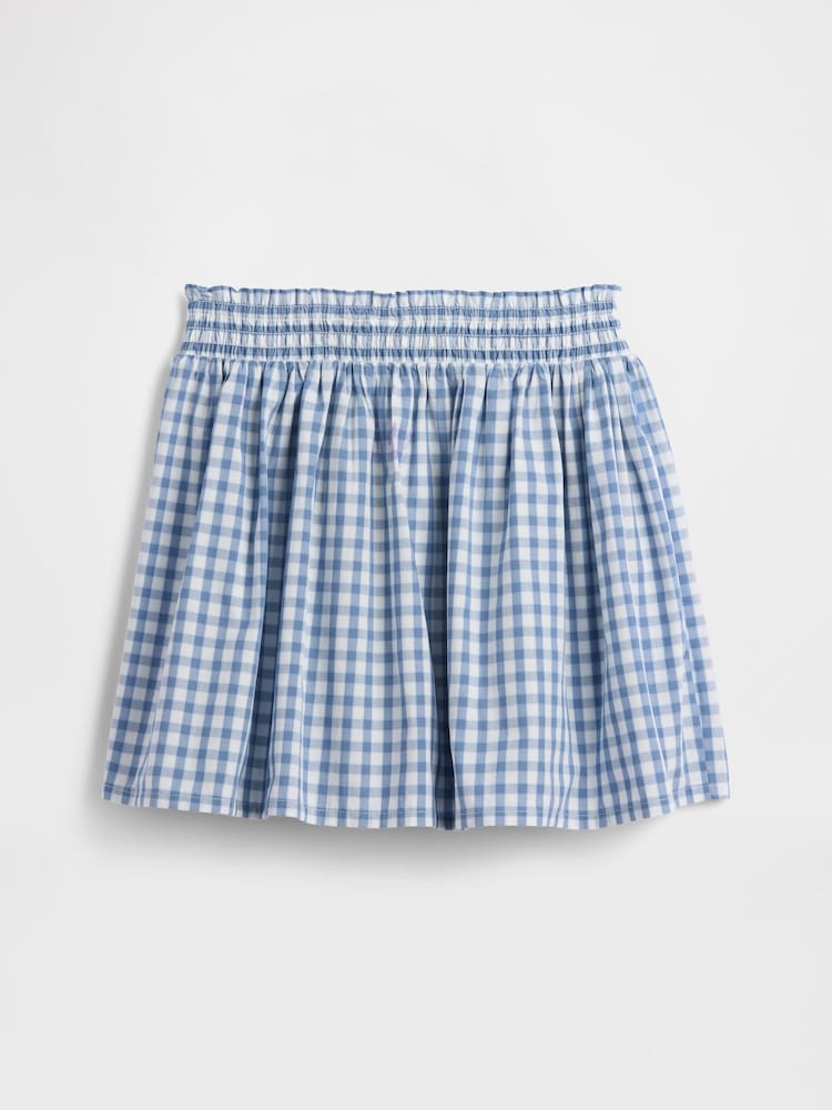 Gap Blue Gingham Pull On Smocked Skirt (4-13yrs) - Image 2 of 3