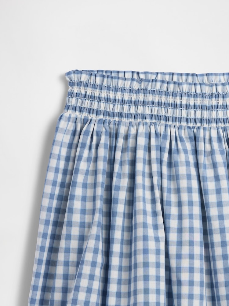 Gap Blue Gingham Pull On Smocked Skirt (4-13yrs) - Image 3 of 3