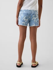 Gap Medium Wash Low Rise Stride Embroidered Lemon Denim Shorts (5-13yrs) - Image 2 of 6