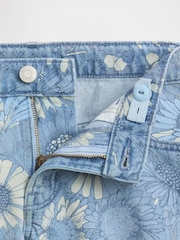 Gap Medium Wash Low Rise Stride Embroidered Lemon Denim Shorts (5-13yrs) - Image 5 of 6