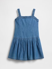 Gap Mid Wash Denim Drop-Waist Dress (4-13yrs) - Image 2 of 3